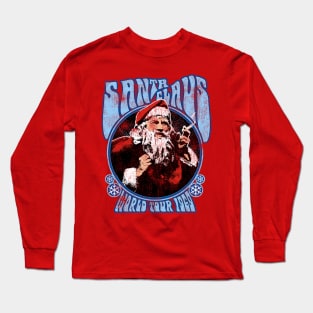Smoking Santa Claus World Tour 1969 Vintage Woodstock Christmas Concert Long Sleeve T-Shirt